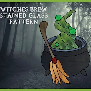Witches Brew Stained Glass Pattern