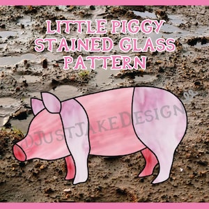 Little Piggy Stained Glass Suncatcher Pattern