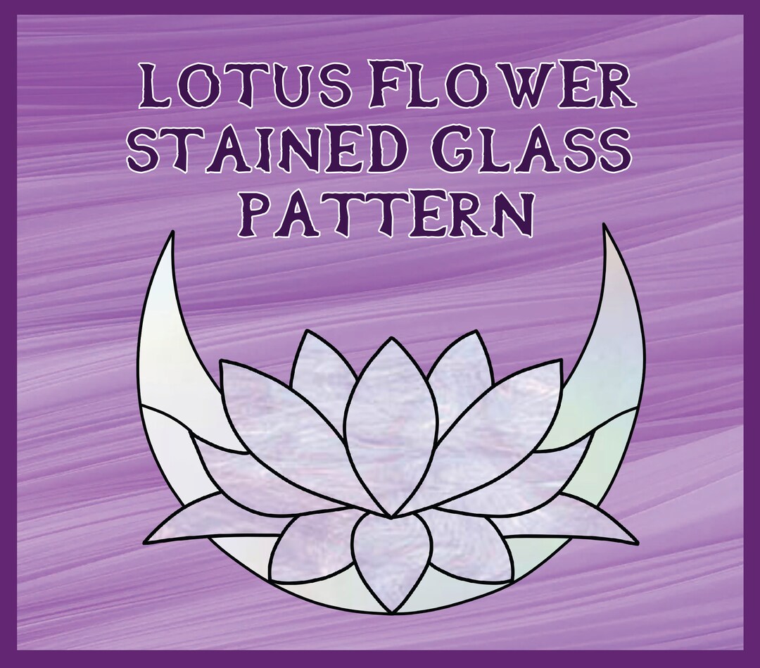 Lotus Flower Stained Glass Pattern - Etsy