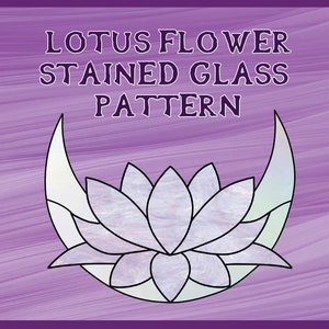 Lotus Flower Stained Glass Pattern