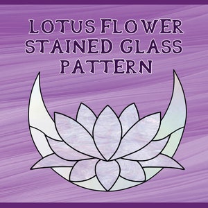 Lotus Flower Stained Glass Pattern