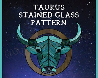 Taurus Horoscope Stained Glass Pattern
