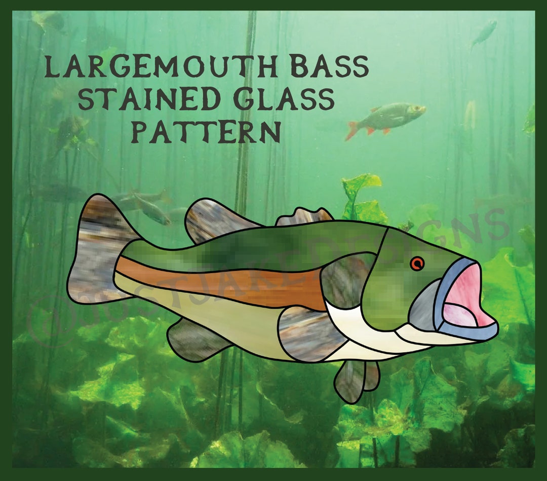 Largemouth Bass Stained Glass Pattern Etsy