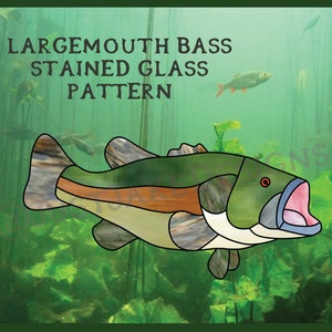 Largemouth Bass Stained Glass Pattern