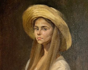 Victorian Portrait Painting: Renaissance Style Art, 16x20