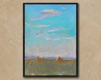 Cloudscape Oil Painting: Sky Landscape Wall Art (16x12)