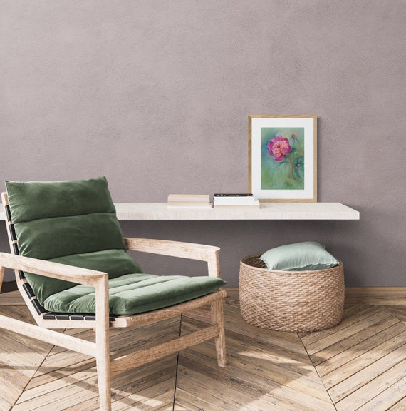 花のパステル画宙花 空の絵 世界で1枚 風景画 花の絵 パステル画 アート 癒し