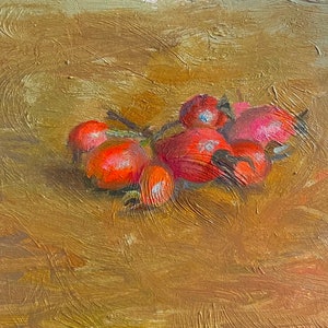 Fruits Painting Food Wall Art Kitchen Art Small Painting Fruits Artwork Still Life Painting 5 x 7 by MAVARTO