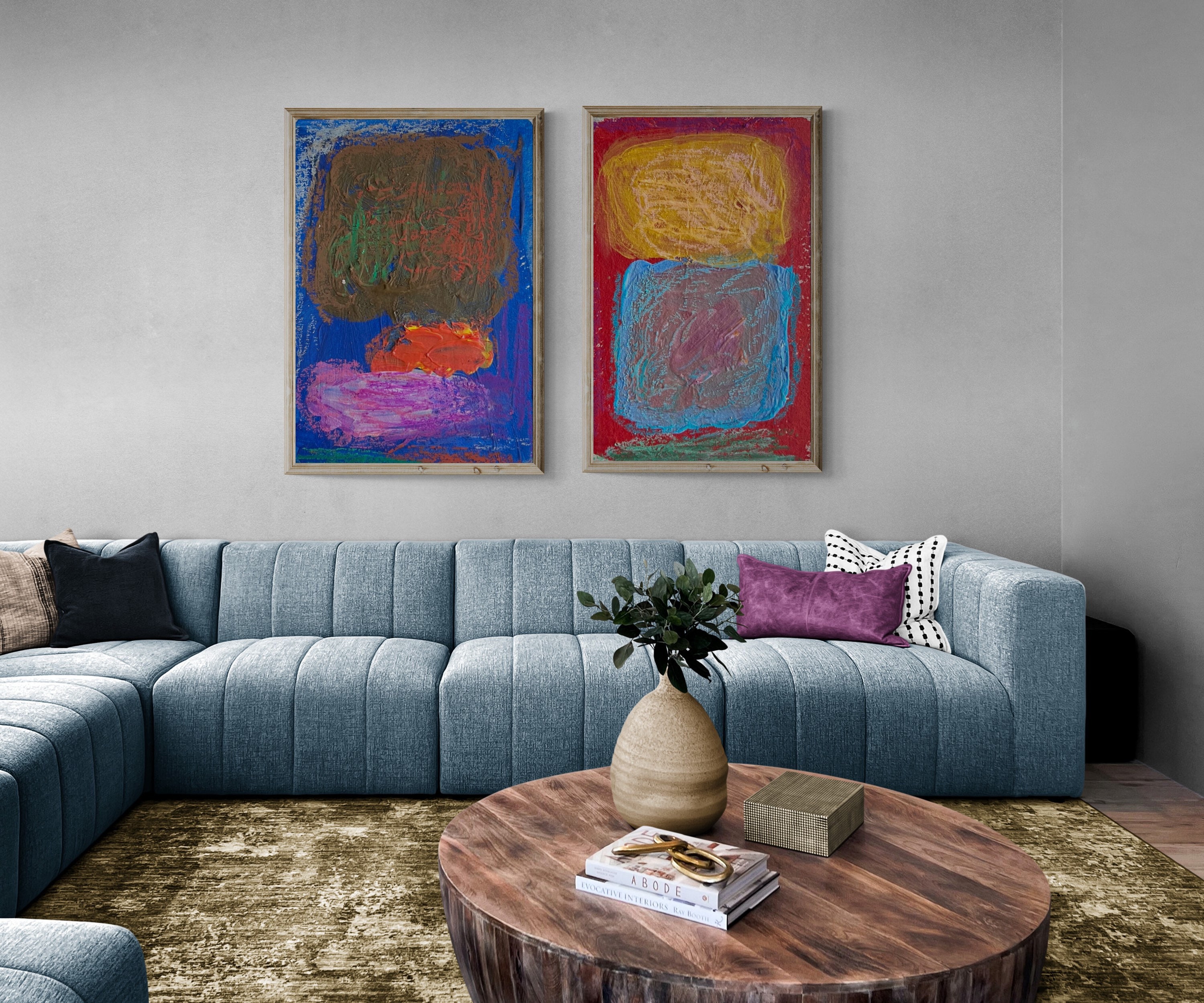 Contemporary Abstract Painting Colorful Abstract Art Etsy
