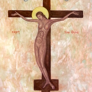 Christ Painting: Original Saint Art by MAVARTO (26x32)