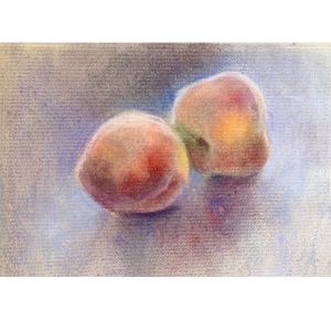 Apricots Painting Still Life Art Fruits Artwork Kitchen Decor 8 by 5 by MAVARTO