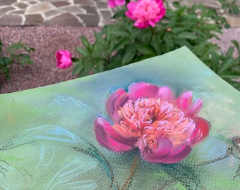 花のパステル画宙花 WORLD/ワールド社の北青山ビルへの装花、生け替え致しました