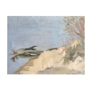River painting Original Wall Art Canvas Art 16 by 12 by Maavko