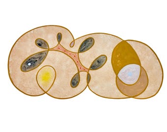 Large Abstract Wood Painting: Organic Minimalist Wall Art