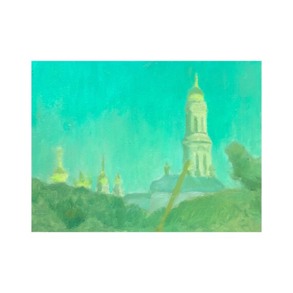 Landscape Christian Painting: Religious Wall Art (7x8)