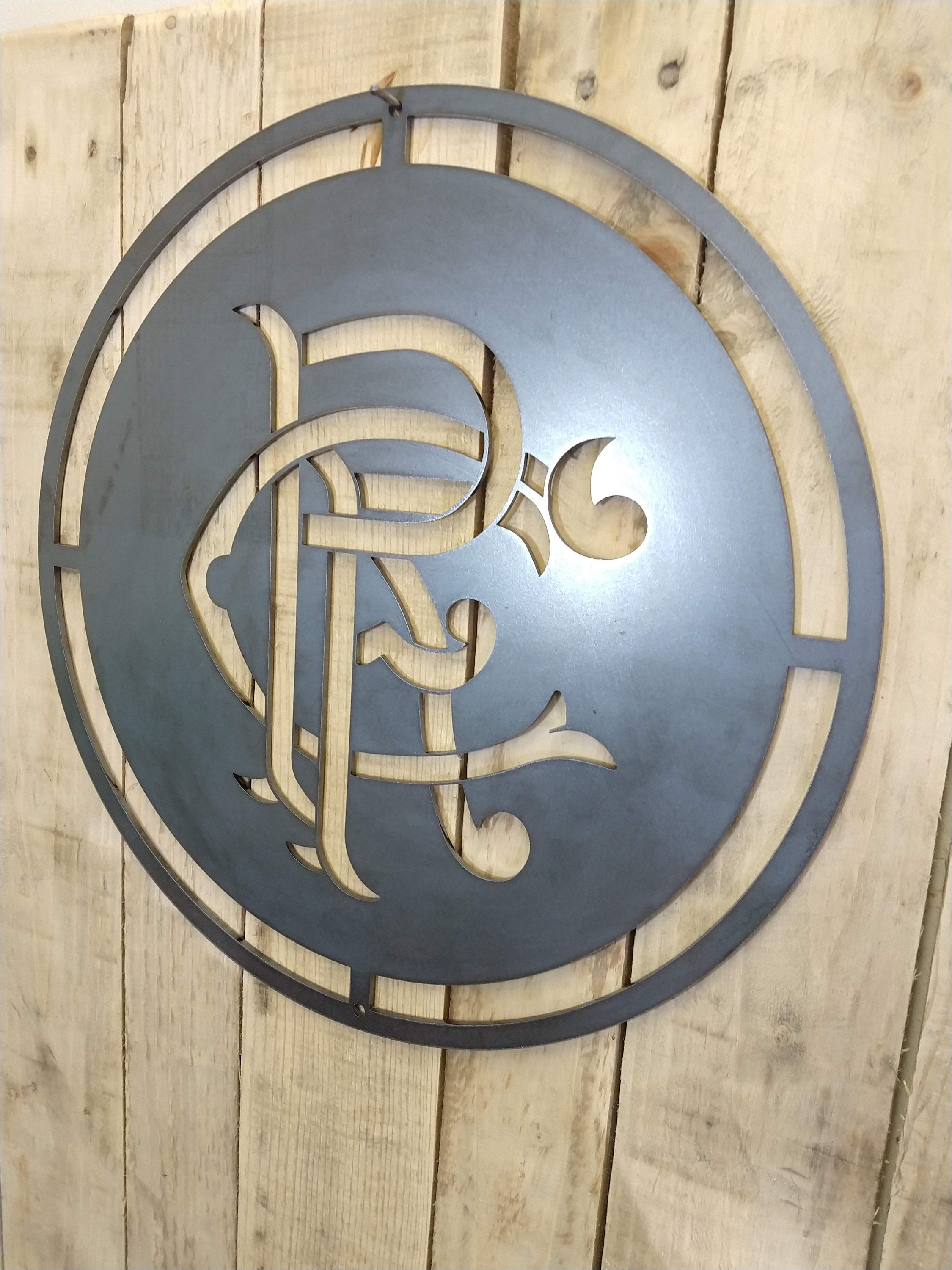 Premium Metal Rangers FC crest logo wall art hand finised Etsy