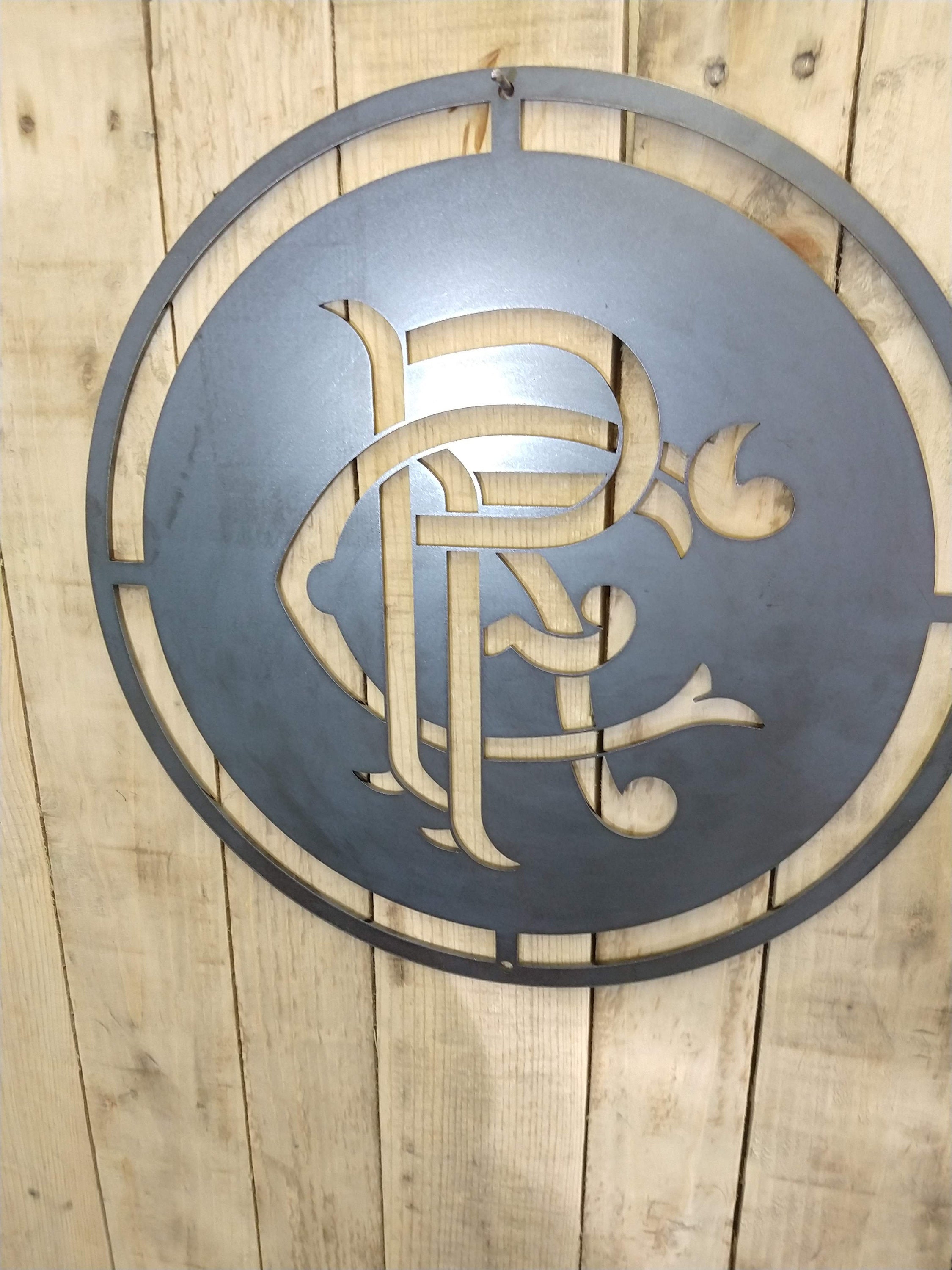 Premium Metal Rangers FC crest logo wall art hand finised Etsy