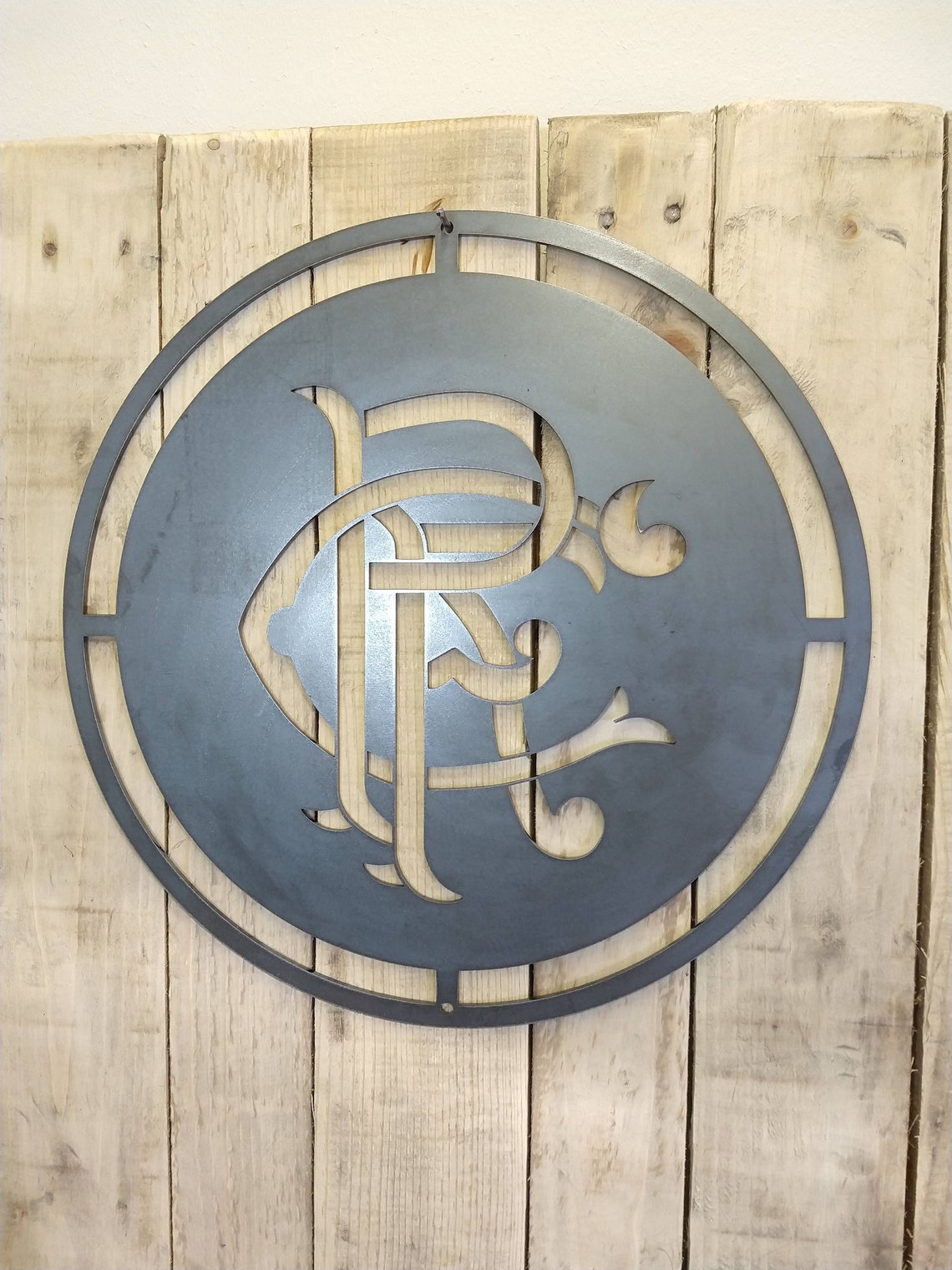 Premium Metal Rangers FC crest logo wall art hand finised Etsy