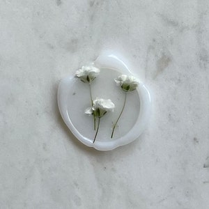 Geperste bloemen lakzegels stickers, VS VERKOPER, gedroogde bloem lakzegel, DIY bruiloft, lente bruiloft lakzegels baby adem