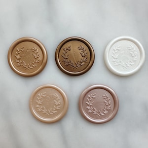 Floral Self Adhesive Wax Seal, Floral Wreath Wax Seal Stickers, Wedding Wax Seal, Invitation Wax Seal, Self Adhesive Wax Seal Sticker