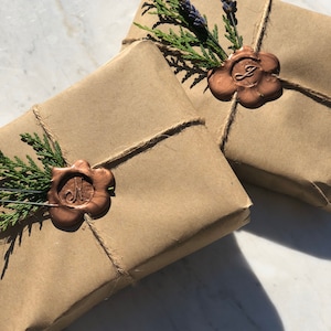 Personalisierte stationäre Karten und Umschlag-Set mit Initiale - anpassbar - Wachssiegel - Dankeskarten - mit Monogramm - Weihnachtsgeschenk