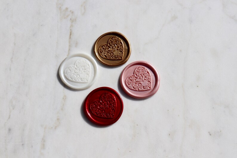 Heart Wax Seal selfadhesive Wax Seal Sticker Etsy