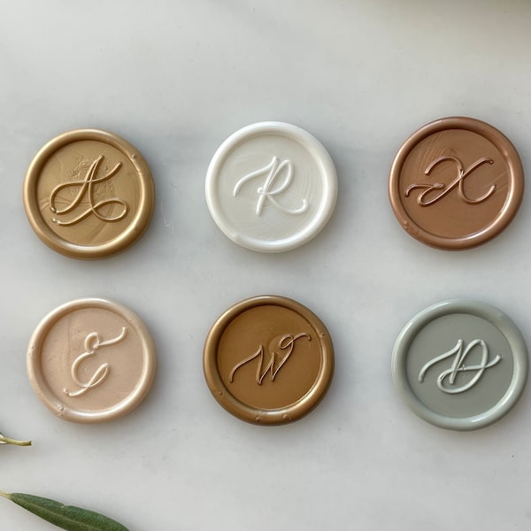 Single Letter Wax Seal Sticker, USA SELLER, Letter wax seals, Monogram Wax Seal Sticker - Wedding Invitations - Custom wax seal