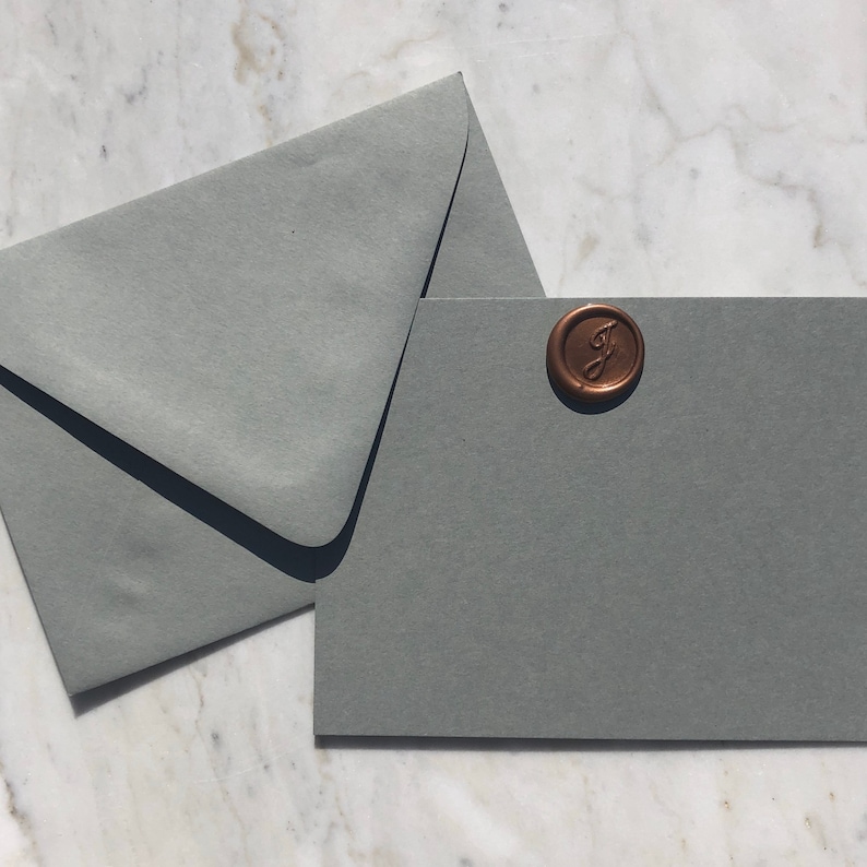 Personalized Wax Seal Note Card Set Wax Seal Stationary Etsy