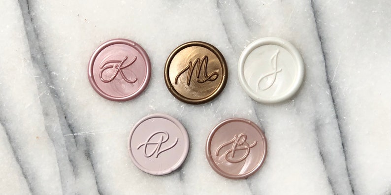 Custom Wax Seals -Letter Wax Seal -Self-Adhesive Wax Monogram Seal - Adhesive Already Applied - Wedding Invitations- Ships from Texas 