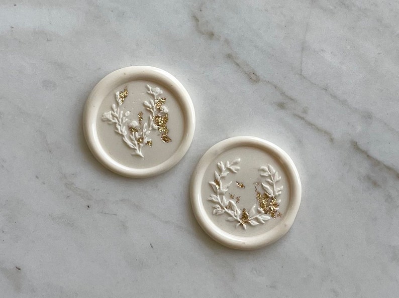 Pressed Flowers Wax Seals Stickers, USA SELLER, Dried Flower Wax Seal, DIY Wedding, Spring wedding wax seals babys breath image 8