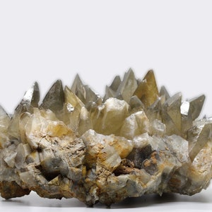 natural raw Moroccan SMOKY QUARTZ gemstone crystal cluster GEODE grounding, protection & balancing image 1