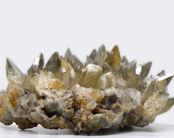 natural raw Moroccan SMOKY QUARTZ gemstone crystal cluster GEODE (grounding, protection & balancing)