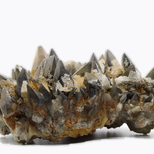 natural raw Moroccan SMOKY QUARTZ gemstone crystal cluster GEODE grounding, protection & balancing image 5
