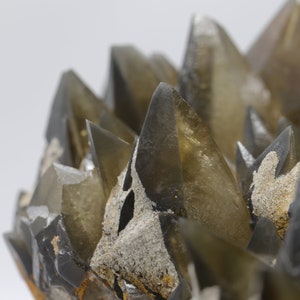 natural raw Moroccan SMOKY QUARTZ gemstone crystal cluster GEODE grounding, protection & balancing image 7