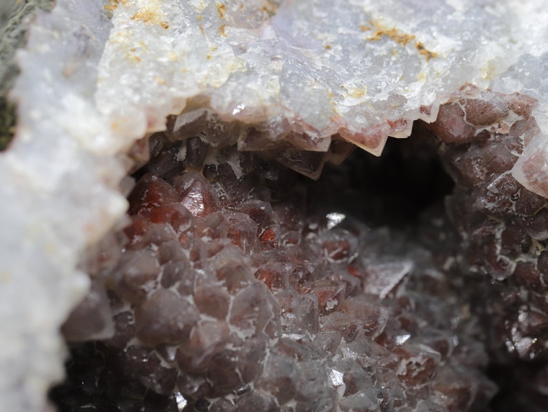 Moroccan HEMATOID Ferruginous Quartz Red Quartz gemstone crystal GEODE grounding, balancing, clarity & transformation image 8