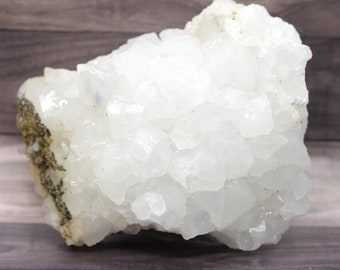 natural raw Moroccan CALCITE with Rainbow FLUORITE gemstone crystal GEODE (insight, clarity, & forgiveness)