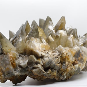natural raw Moroccan SMOKY QUARTZ gemstone crystal cluster GEODE grounding, protection & balancing image 2