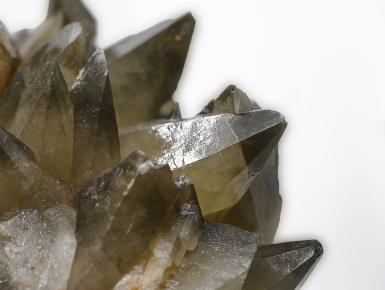 natural raw Moroccan SMOKY QUARTZ gemstone crystal cluster GEODE grounding, protection & balancing image 9