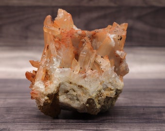 Moroccan HEMATOID Ferruginous Quartz (Red Quartz) QUARTZ gemstone crystal GEODE (grounding, balancing, clarity & transformation)