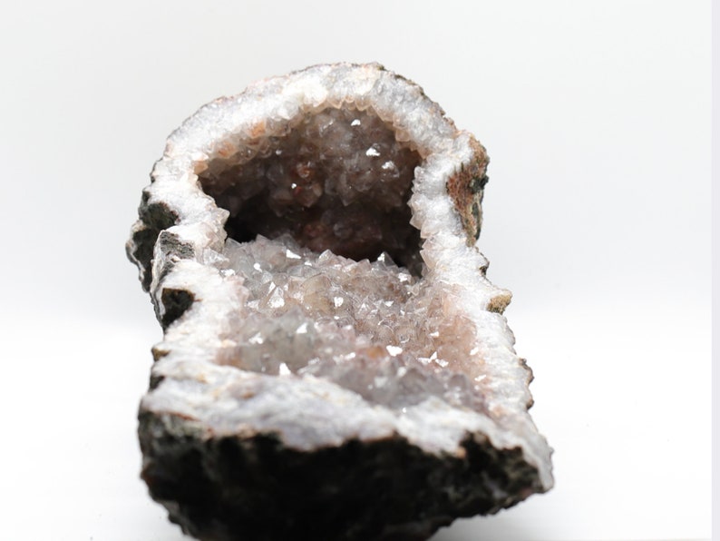 Moroccan HEMATOID Ferruginous Quartz Red Quartz gemstone crystal GEODE grounding, balancing, clarity & transformation image 3