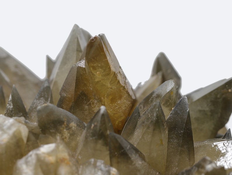 natural raw Moroccan SMOKY QUARTZ gemstone crystal cluster GEODE grounding, protection & balancing image 8