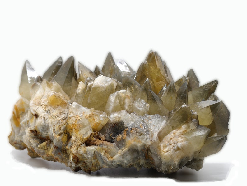 natural raw Moroccan SMOKY QUARTZ gemstone crystal cluster GEODE grounding, protection & balancing image 3