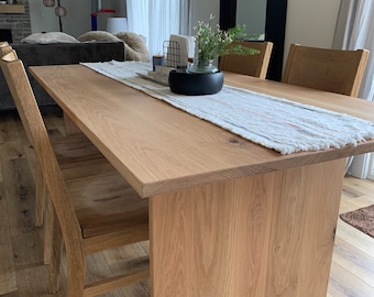 Handmade White Oak Table, Solid Wood Table, Walnut Kitchen Table, White Oak Kitchen Table, Walnut Dining Table, White Oak Dining Table