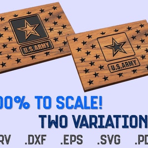 US Army Logo in Union - USA Logo Vector File - crv, dxf, eps, svg, pdf - Digital Bundle - VCarve - XCarve - Laser & CNC Cut Files - Shapeoko