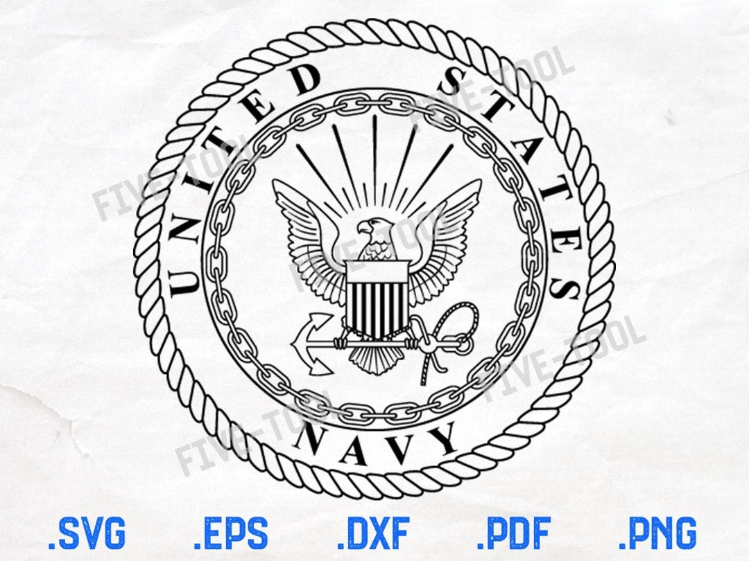 United States Navy Emblem Vector File Navy SVG File Svg, Png, Dxf, Eps