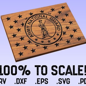 Selo da Guarda Nacional do Exército na União - ARNG - Arquivo vetorial - crv, dxf, eps, svg, pdf - Download digital - VCarve CNC - Laser - Arquivos Cricut Cut
