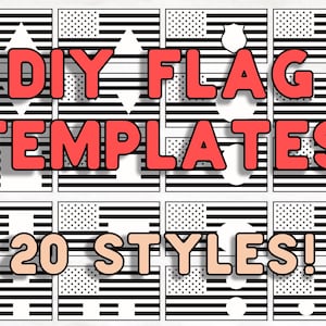 Arquivos vetoriais DIY da bandeira americana - Conjunto inicial em branco para designs personalizados - CNC, Laser, Arquivos de corte Cricut - DxF, SvG, PdF, JpG, PnG - EUA Digital