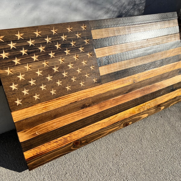 Reclaimed Wood Flag Etsy
