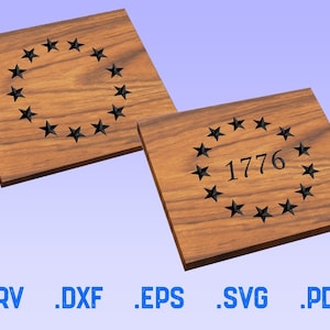 Betsy Ross Flag Union - fichier vectoriel - CrV, DxF, EpS, SvG, PdF - téléchargement numérique - CNC, laser, fichiers de coupe Cricut - VCarve & Aspire Files