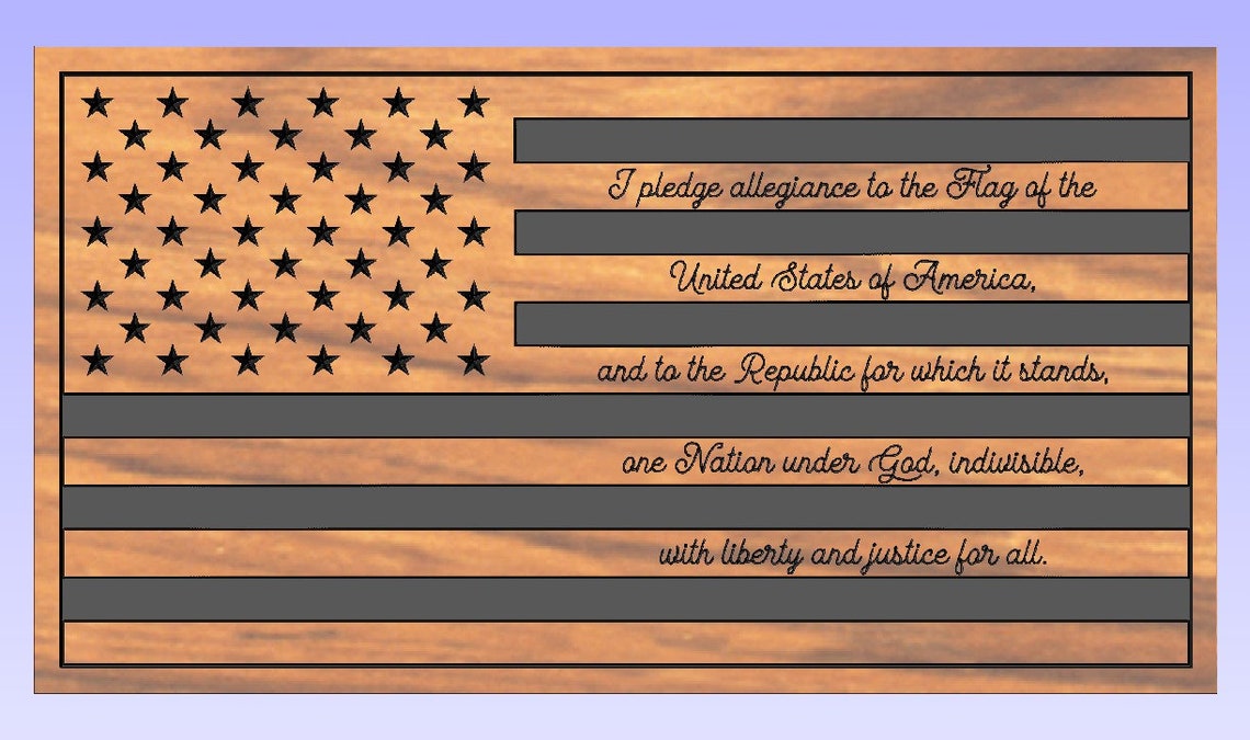 Download American Flag Pledge of Allegiance Vector File svg crv | Etsy